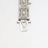 Picture of Art Deco Era Platinum & 14k White Gold Filigree, Diamond & Emerald Bracelet