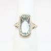 Picture of Vintage Art Deco Era 14k White Gold Filigree & Aquamarine Ring