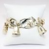 Picture of Vintage Taxco, Mexico Sterling Silver Holly & Bells Bracelet by Damaso Gallegos
