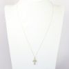 Picture of 14k Yellow Gold & Diamond Cross Pendant Necklace