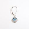 Picture of 18k White Gold & Blue Topaz Drop Earrings
