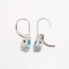 Picture of 18k White Gold & Blue Topaz Drop Earrings