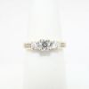 Picture of 14k Yellow Gold & Round Brilliant Cut Diamond Three-Stone Ring