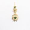 Picture of 14k Yellow Gold, Emerald and Diamond Drop Earrings