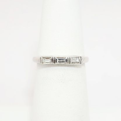 Picture of 14k White Gold & Baguette Cut Diamond Band Ring