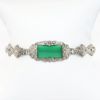 Picture of Vintage Art Deco Ciner Sterling Silver, Marcasite and Chrysoprase Bracelet