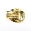 Picture of Vintage Signed Christian Dior Gold Tone & Faux Lapis Cabochon Clip-On Earrings