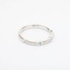 Picture of 10k White Gold Petite Diamond Band Ring with Emeralds