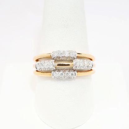 Picture of 14k Two-Tone Gold & Diamond Cluster Ring