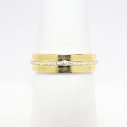 Picture of Tiffany & Co. 18k Yellow Gold & Diamond Band Ring