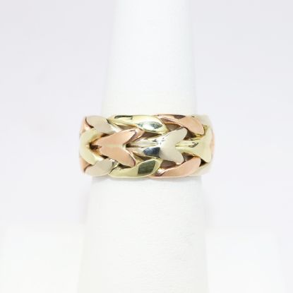 Picture of 14k Gold Tri-Color Gold Braided/Woven Ring