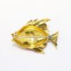 Picture of 18k Yellow Gold with Orange & Red Enamel Fish Brooch