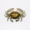 Picture of 14k Yellow Gold & Enamel Blue Crab Brooch/Pendant with Diamond Eyes