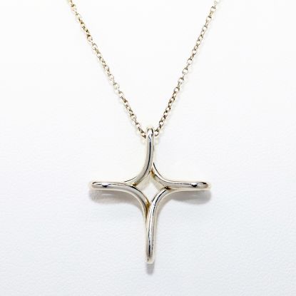 Picture of Elsa Peretti for Tiffany & Co. Sterling Silver Infinity Cross Pendant Necklace