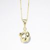 Picture of 14k Yellow Gold & Pearl Pendant/Necklace with Dolphins