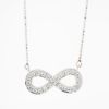 Picture of 14k White Gold & Diamond Infinity Symbol Necklace