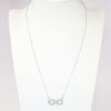 Picture of 14k White Gold & Diamond Infinity Symbol Necklace