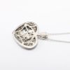 Picture of 14k White Gold & Pave Set Diamond Heart Necklace