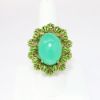 Picture of 18k Yellow Gold, Green Enamel & Chrysoprase Cabochon Ring