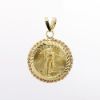Picture of Gold Liberty 1/10 oz. Coin Pendant with 14k Rope Bezel 