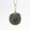 Picture of Ancient Roman Coin Pendant in 14k Yellow Gold Bezel