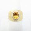 Picture of 14k Yellow Gold, Diamond & Oval Cut Citrine Ring