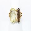 Picture of 14k Yellow Gold, Citrine and Smokey Quartz Statement Ring with Diamond Accents