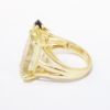 Picture of 14k Yellow Gold, Citrine and Smokey Quartz Statement Ring with Diamond Accents
