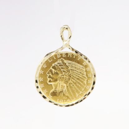 Picture of 1910 Liberty Five Dollar Coin Pendant with 14k Yellow Gold Bezel