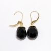 Picture of 14k Yellow Gold & Briolette Cut Black Onyx Drop Earrings
