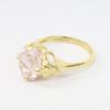 Picture of 14k Yellow Gold & Oval Cut Kunzite Solitaire Ring