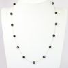 Picture of 14k Yellow Gold Necklace with Faceted Black Onyx Bead Stations