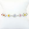 Picture of 14k White Gold, Diamond & Multi-Colored Gemstone Bracelet