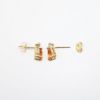 Picture of 14k Yellow Gold & Pear Cut Citrine Stud Earrings with Diamond Accents