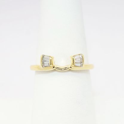 Picture of 14k Yellow Gold & Baguette Cut Diamond Ring Enhancer Band