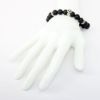 Picture of AXION Matte Black Onyx & Sterling Silver Beaded Bracelet with Skull