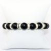 Picture of AXION Matte Black Onyx and Sterling Silver Beaded Men's Bracelet