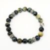 Picture of AXION Men's Cat's Eye Beaded Bracelet with Sterling Silver Sunburst Bead Accents