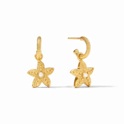 Picture of Julie Vos Sanibel Starfish Hoop & Charm Earrings