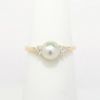 Picture of 14k Yellow Gold, Light Gray-Green Pearl and Diamond Ring