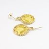 Picture of 1/20 oz. Panda Coin Earrings with 14k Yellow Gold Rope & Diamond Bezels