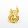 Picture of Vintage Signed 1980's Givenchy Large Gold Tone Ribbed Clip-On Earrings