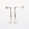 Picture of 14k White Gold & Pearl Drop Earrings with Diamond Accents