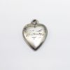 Picture of Antique Sterling Silver & Hand Painted Enamel 'Syracuse, NY' Souvenir Puffy Heart Charm
