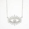 Picture of 14k White Gold & 0.65ct Pavé Set Diamond Evil Eye Necklace