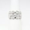 Picture of 14k White Gold & Baguette Cut Diamonds Statement Ring