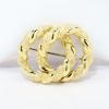 Picture of 18k Yellow Gold Textured Interlocking Circles Brooch