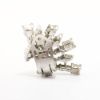 Picture of Vintage Signed 1940's Alfred Philippe Trifari Sterling Silver & Clear Rhinestone Crown Brooch & Earring Set