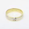 Picture of 18k Yellow Gold & Platinum Hammered Finish 5.5mm Men's Wedding Band