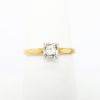 Picture of Antique 14k Yellow & White Gold & Old Mine Cut Diamond Engagement Ring 